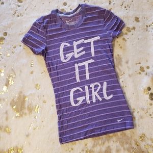 NWT NIKE Get It Girl XS Purple Short Sleeve
